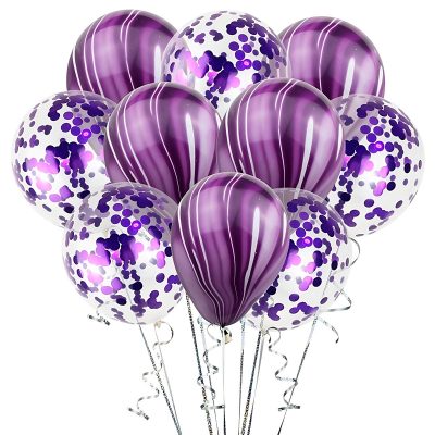 Букет из шаров "Фиолетовые блестки"
