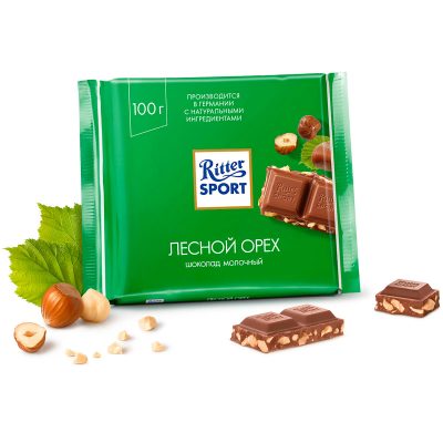 Шоколадка "Ritter SPORT Лесной орех"